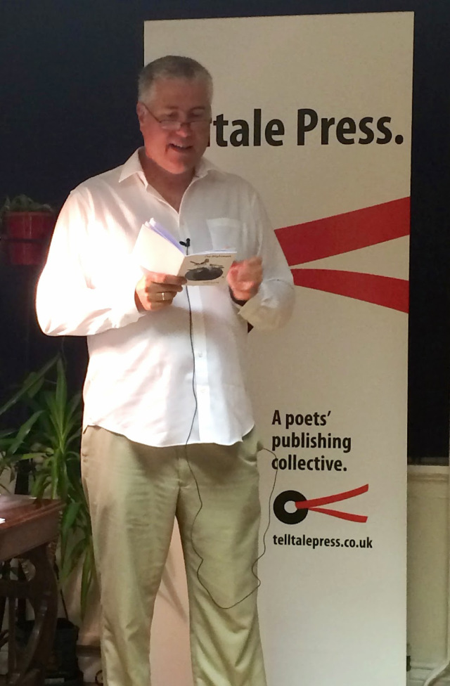 Peter Kenny reading at the Lewes launch of Telltale Press